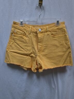 Warp + Weft Yellow Denim Cutoff Shorts